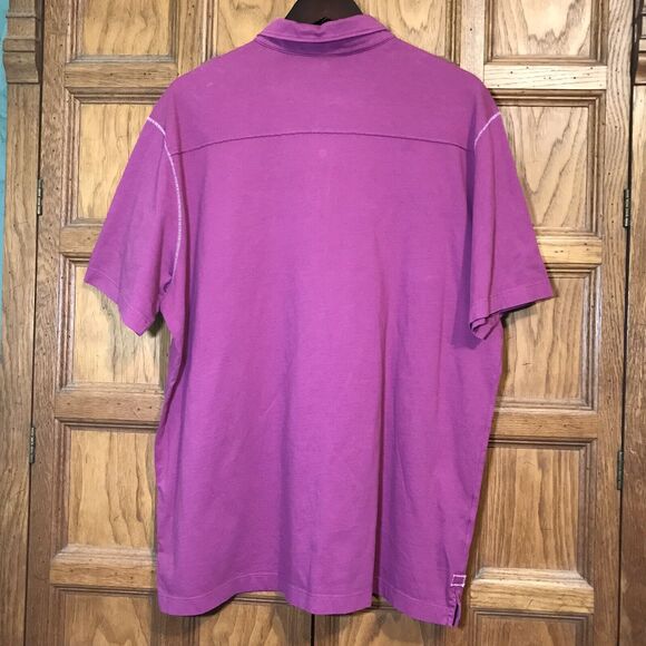 Tommy Bahama 100% Pima Cotton Golf Polo Men's XL Plum 1/4 Button Preppy Shirt - Picture 11 of 12